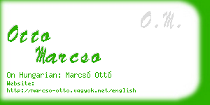 otto marcso business card
